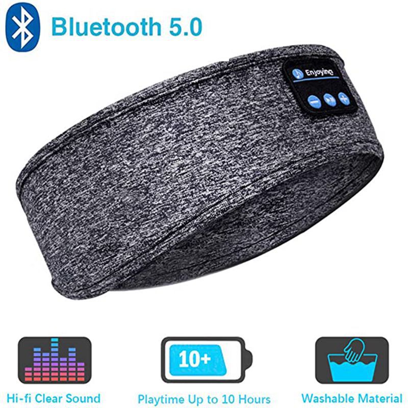 Bluetooth Sleeping Headphones Headband Thin Soft Elastic Comfortable Music Ear Phones Eye Mask For Side Sleeper Sports