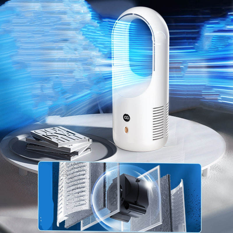 Air Cooling Fan Wireless Led Display Silent 360 Circulation