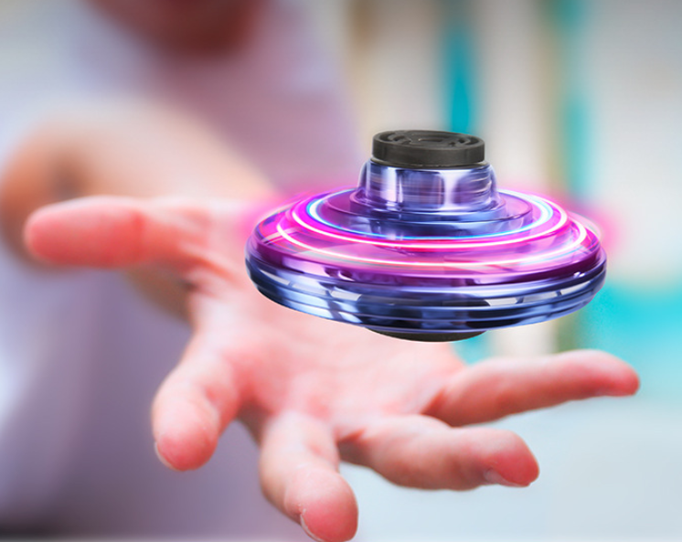Mini Fingertip Gyro Interactive Decompression Toy Drone LED UFO