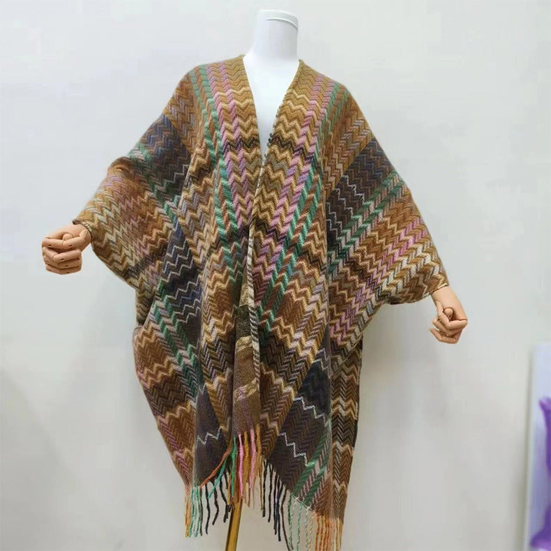 New Style With Sleeves And Cuffs Air-conditioned Shawl