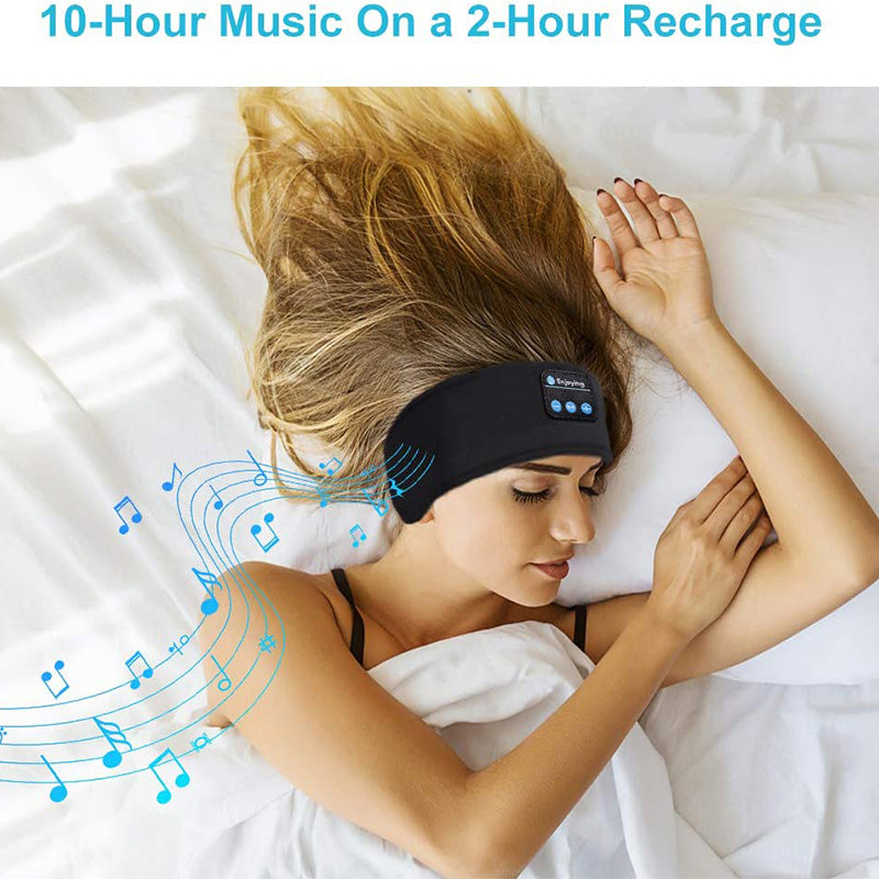 Bluetooth Sleeping Headphones Headband Thin Soft Elastic Comfortable Music Ear Phones Eye Mask For Side Sleeper Sports