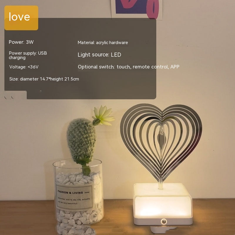 Creative Three-dimensional Rotating Ambience Light Bedroom